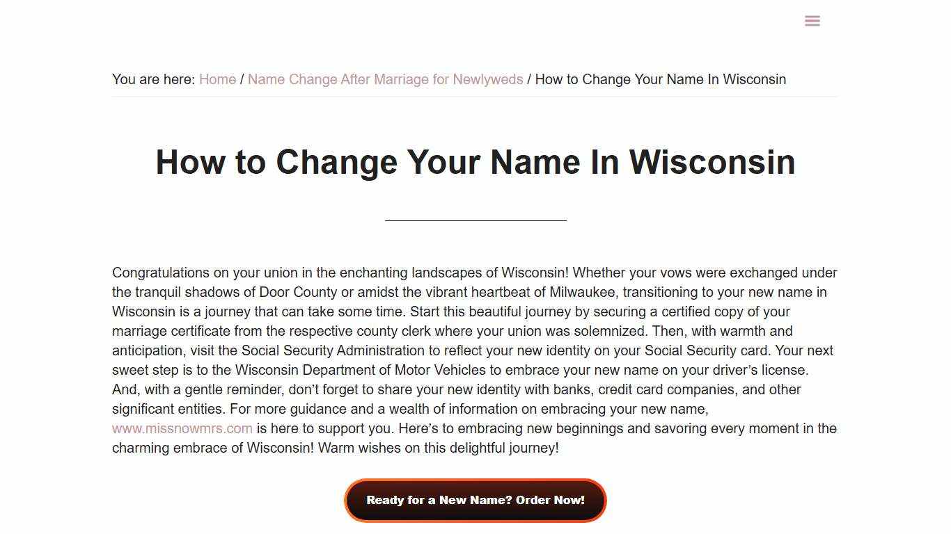 How to Change Your Name In Wisconsin - 2026