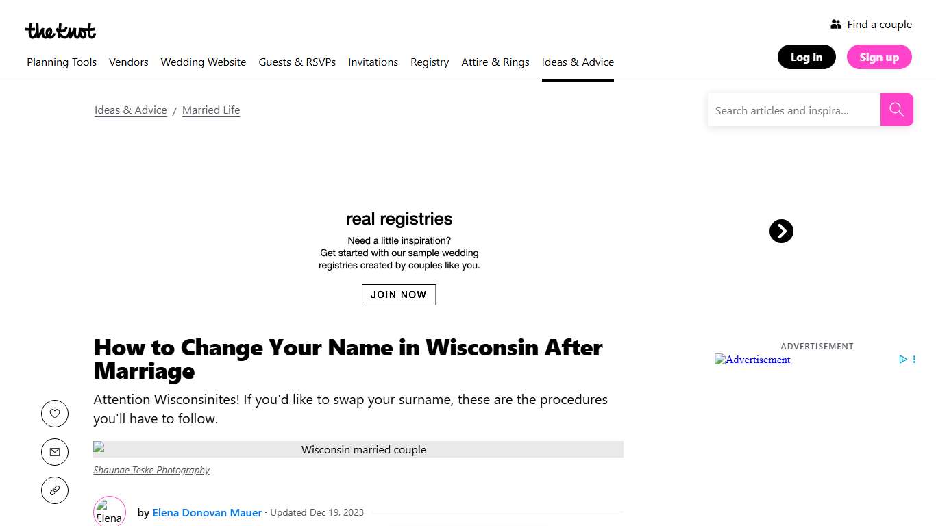The Steps to a Name Change in Wisconsin After Marriage